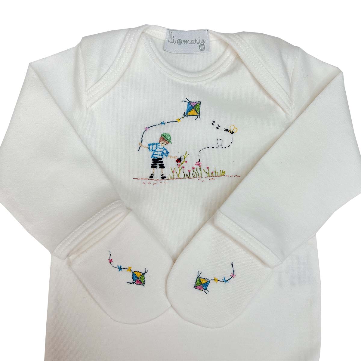 Kit Maternidade em Algodão Egípcio Personalizado Menino - 6 peças - Imagem 16