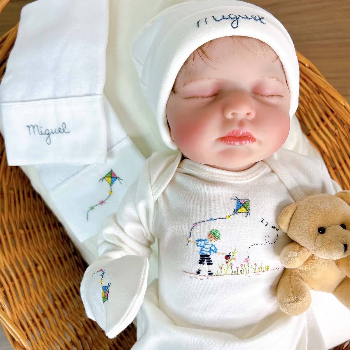 Kit Maternidade em Algodão Egípcio Personalizado Menino - 6 peças - Imagem 17