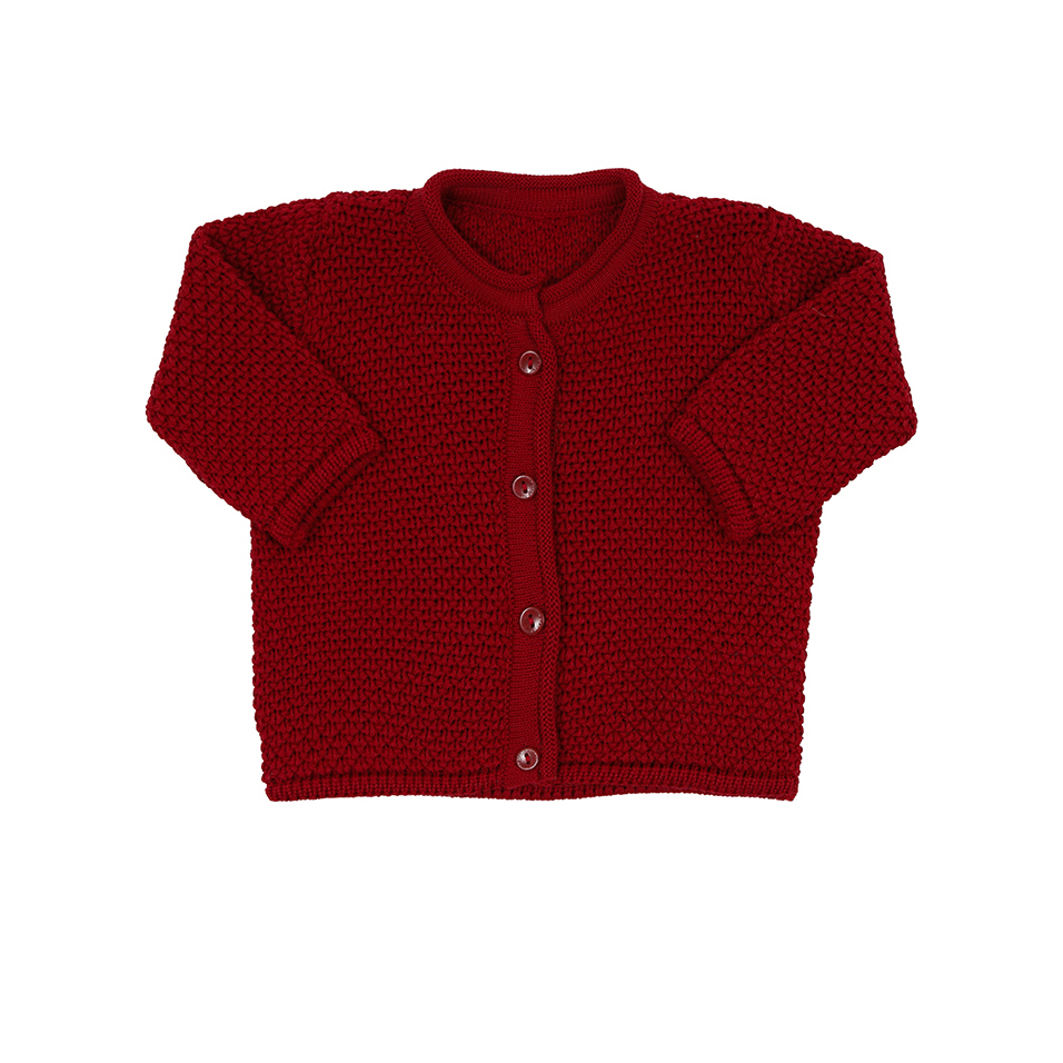 Jardineira e Casaquinho Pipoca vermelho - 2 peças - Imagem 2