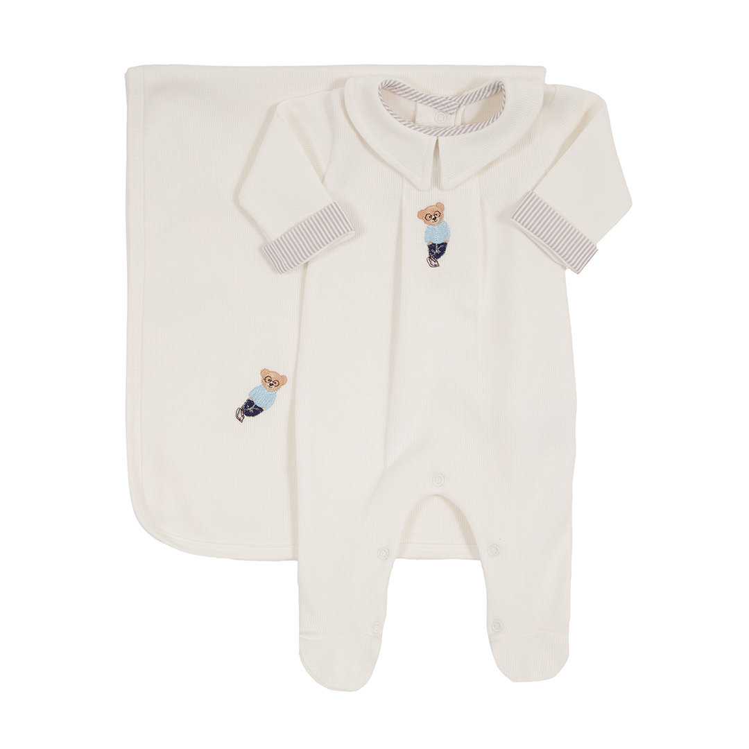 Saída Maternidade Bernardo Off-white - Imagem 2