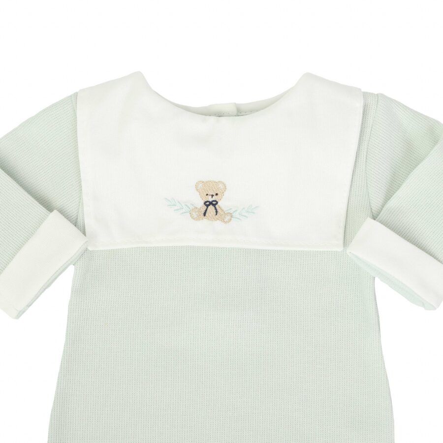 macacão pedro verde malva em algodão 1