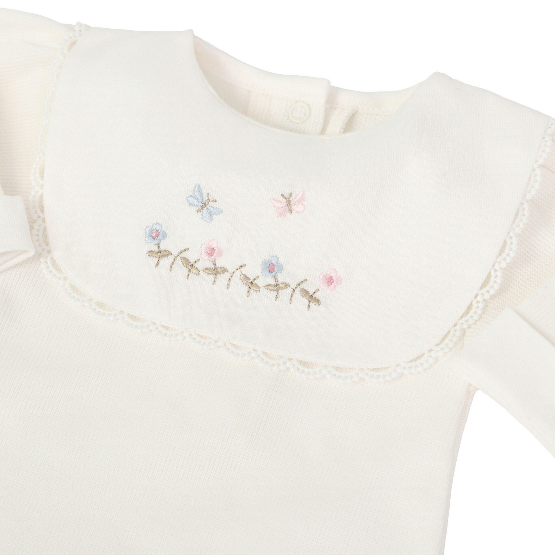 macacão jardim off-white em algodão