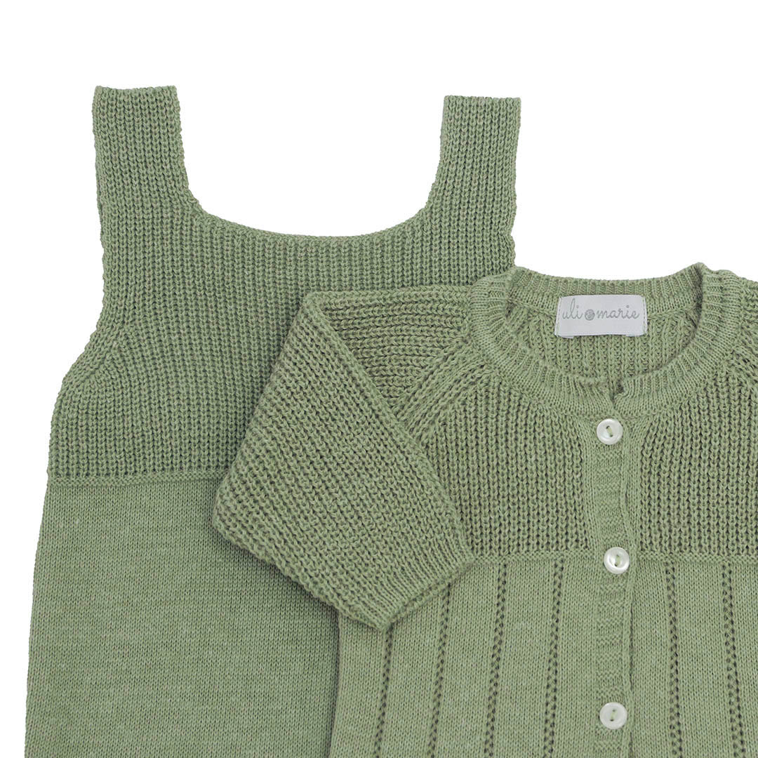 jardineira e casaquinho bambu verde folha 2