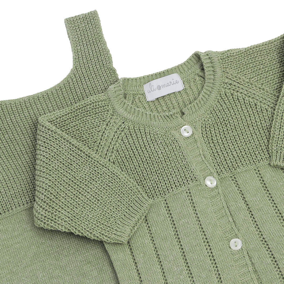 jardineira e casaquinho bambu verde folha 3