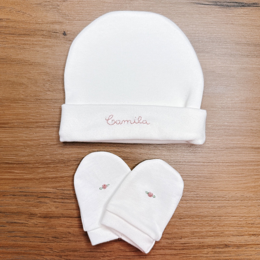 Saída Maternidade Cecília Personalizado off-white - 4 peças - Imagem 5