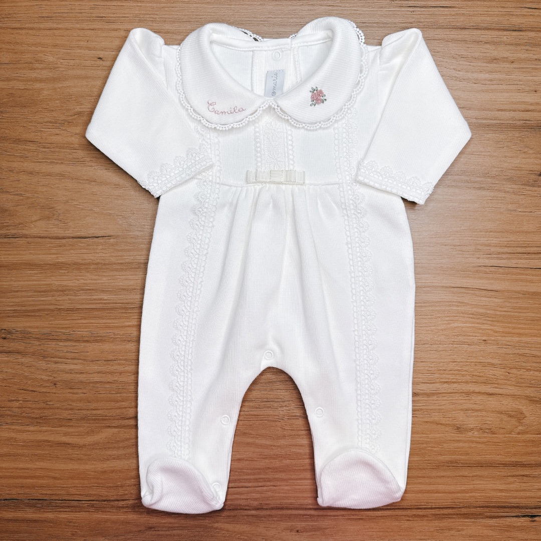 Saída Maternidade Cecília Personalizado off-white - 4 peças - Imagem 4