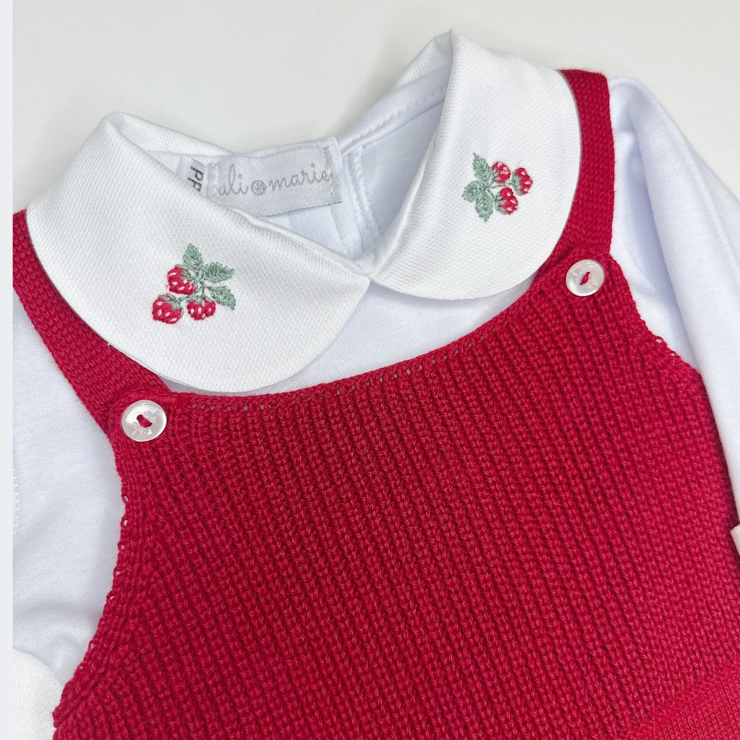 Jardineira com body Moranguinho personalizado - 2 peças - Imagem 2