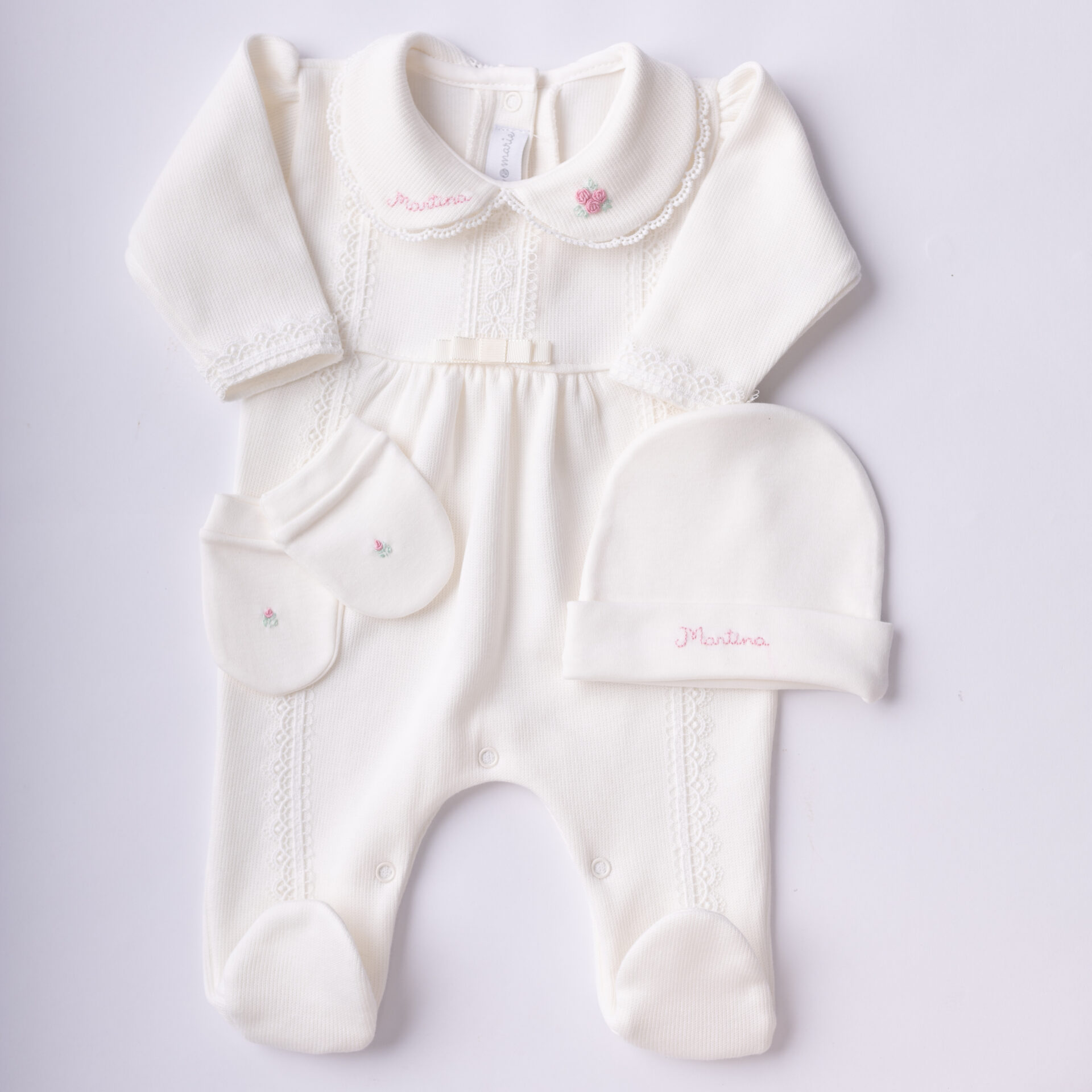 Kit Maternidade Cecília Personalizado off-white - 3 peças - Imagem 14